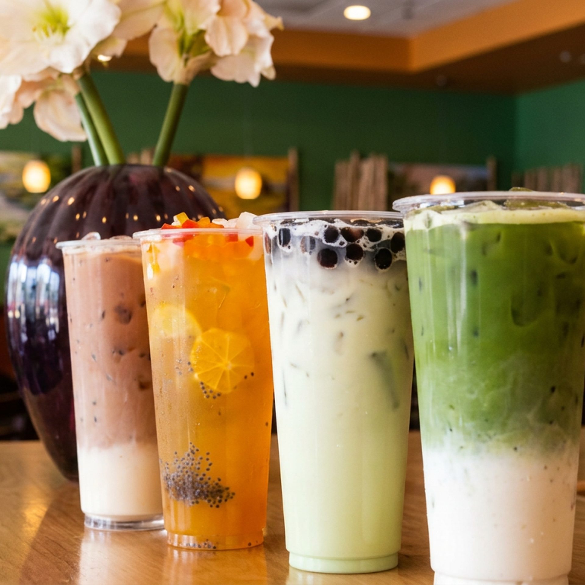 Bubble tea and Vietnamese coffee