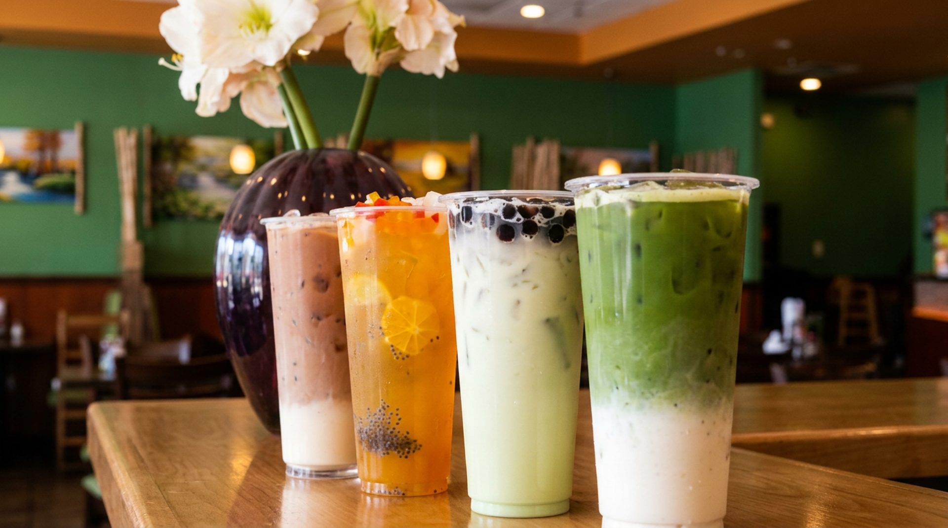 Bubble tea and Vietnamese coffee